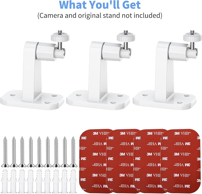 3 Pack Ring/Camera Mount: 360 Degree Adjustable Wall Mount - Image 6