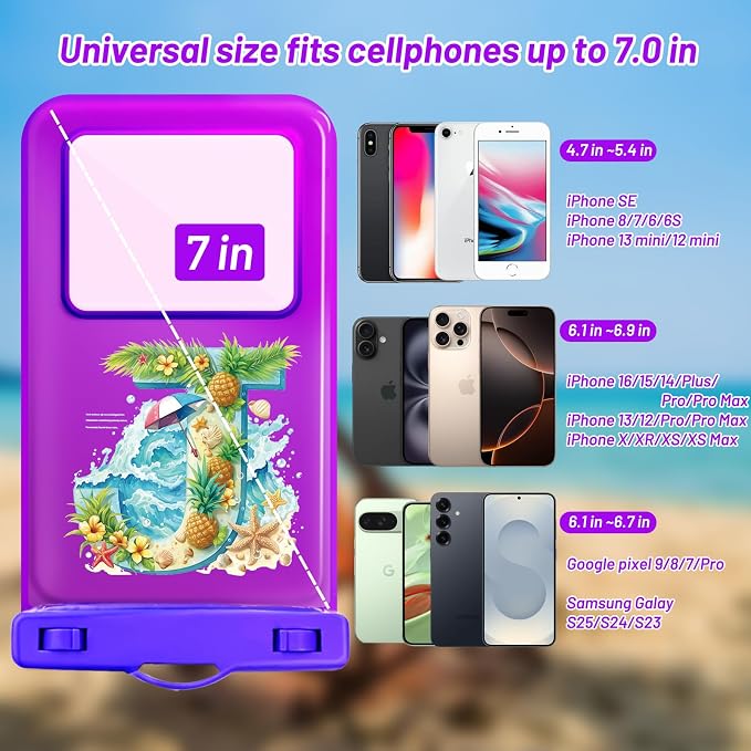 Personalized Initial Waterproof Phone Pouch Case - Image 2