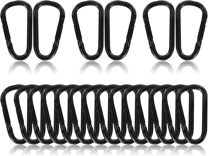 Carabiner Clip, Aluminum Carabiner D Ring Hook Keychain Clip by XHAMXE