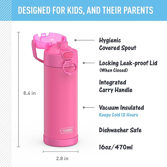 THERMOS FUNTAINER 16 Ounce Stainless Steel Vacuum Insulated Bottle - Image 2