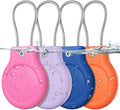 for AirTag Holder with Wire Cable, 4 Pack IPX8 Waterproof PC Hard Case by HOME