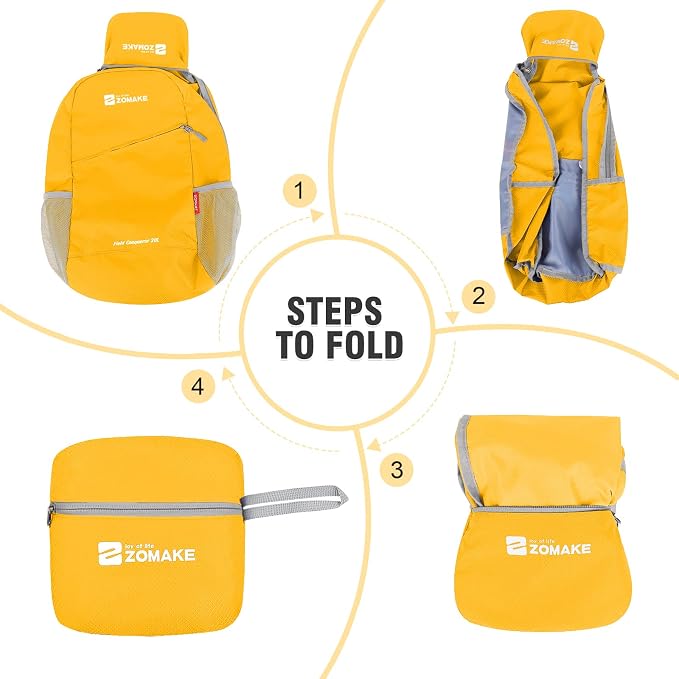 ZOMAKE Lightweight Packable Backpack 20L, Foldable Backpacks Small Daypack - Image 6