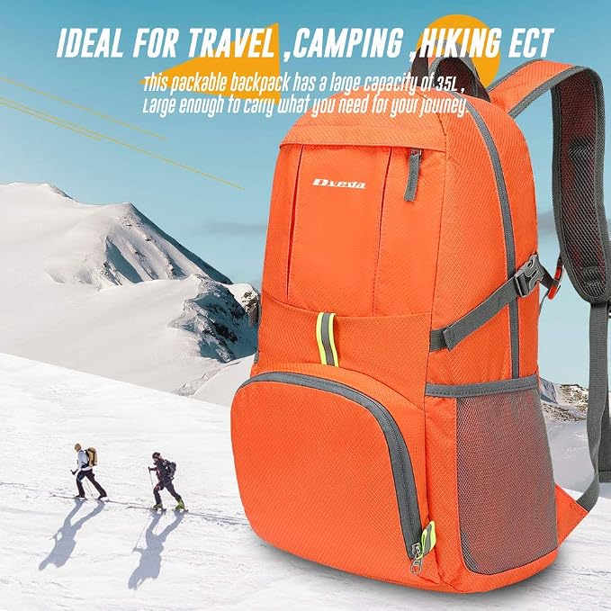 35L Lightweight Packable Backpack Waterproof Durable Hiking Travel Backpack - Image 2