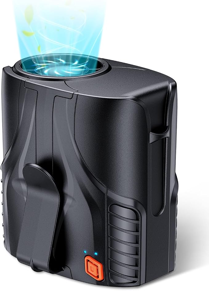 Portable Personal Waist Fan& Neck Fan, 14000RPM Brushless Motor, 40H Runtime by DeeKom