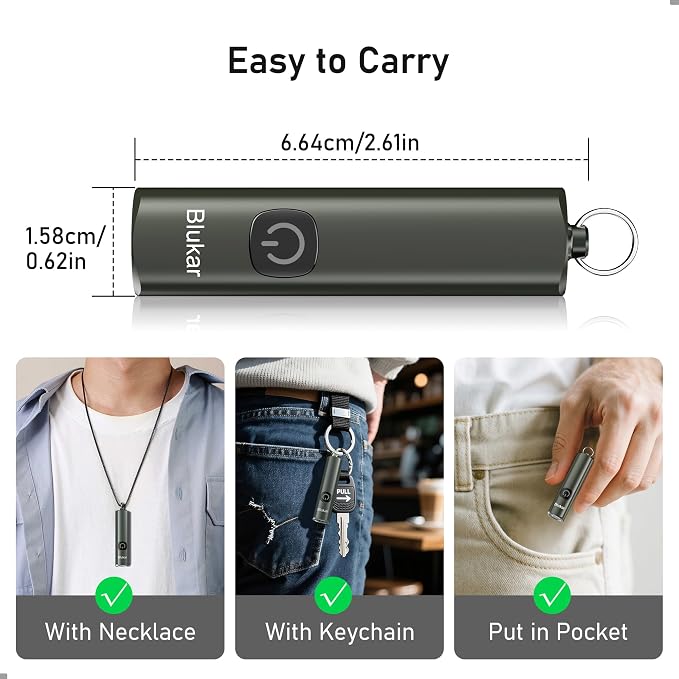 Blukar Rechargeable EDC Flashlight, Mini Keychain Flash Light - Image 5