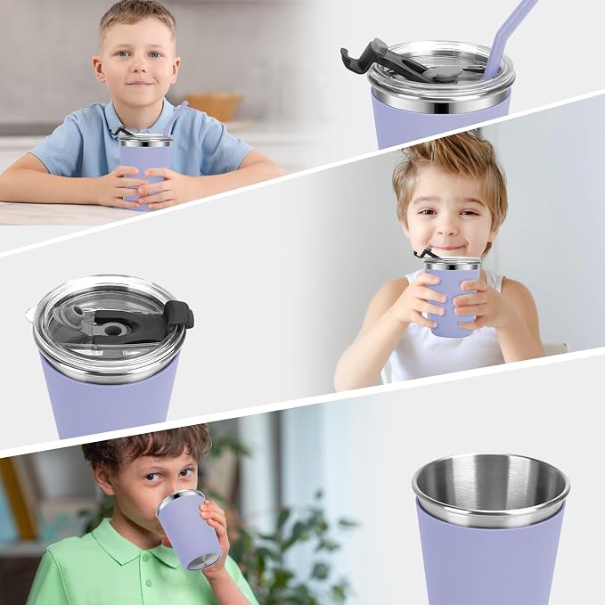 Kids Cups with Straws and Lids Leak Proof, 12oz Sippy Cups - Image 6