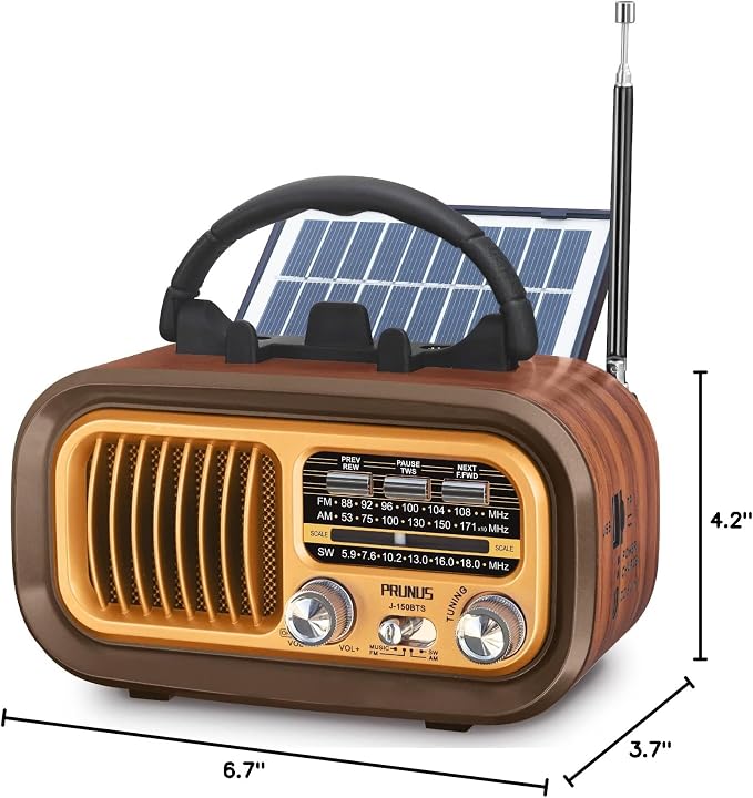 PRUNUS J-150 Portable Radio AM FM SW Bluetooth Speaker, Gifts - Image 7