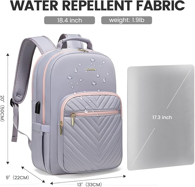 LOVEVOOK Laptop Backpack for Women 18.4 inch, Cute Womens Travel Backpack Purse - Image 5