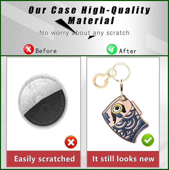 BORKUANA Leather Keychain Holder Case Compatible - Image 3