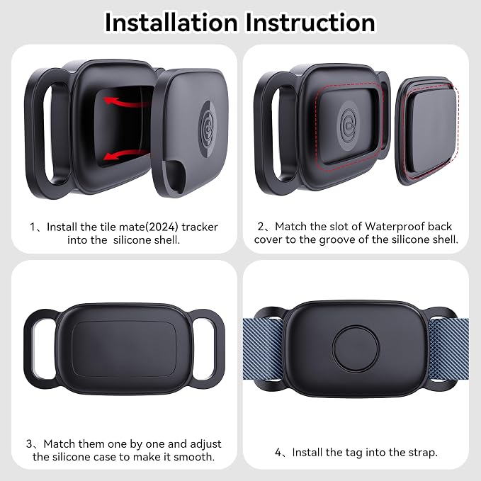 DDJ Dog Collar Holder for Tile Life360 Pro 2024 Bluetooth Tracker, Ultra Durable - Image 9