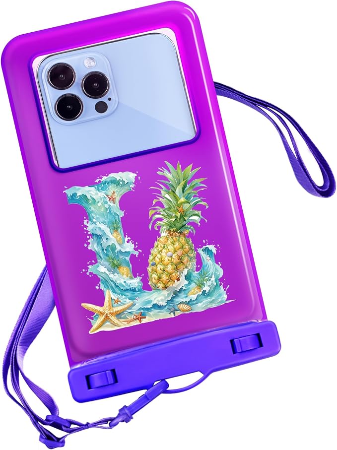 Personalized Initial Waterproof Phone Pouch Case by Unknown