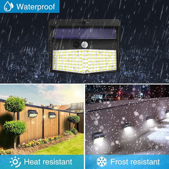 Peasur Solar Outdoor Lights, Solar Motion Sensor Security Lights - Image 4
