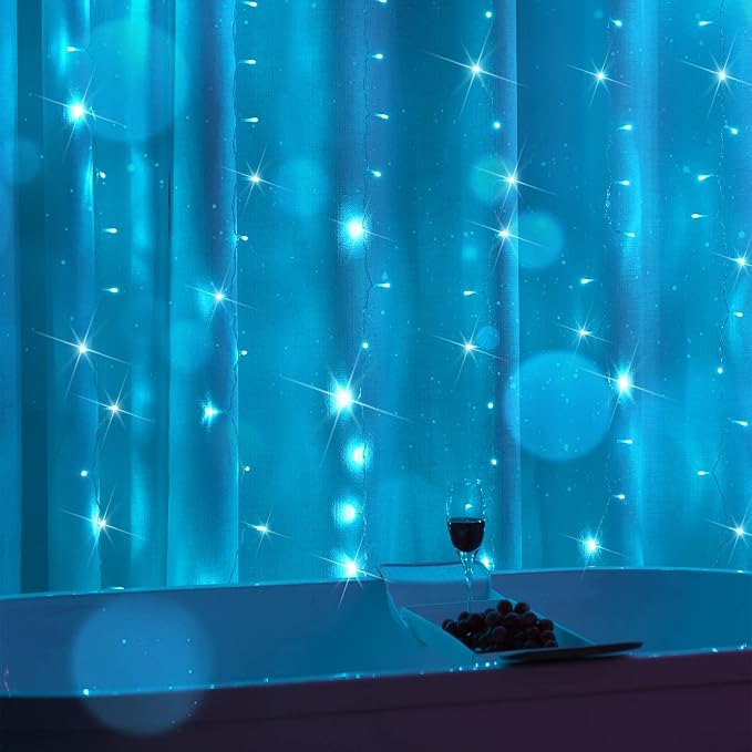 suddus Curtain Lights for Bedroom, 200 Led 6.5ft x 6.5ft Hanging String Lights - Image 4