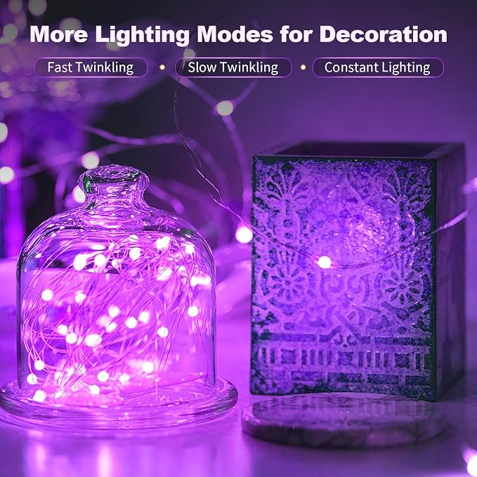 20 Pack LED Fairy Lights Battery Operated, 3 Features Blinking Slowly Blinking - Image 2