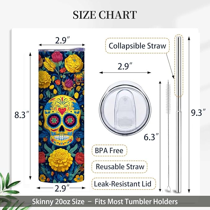 Firmiso 20 oz Tumbler | Insulated Skinny Travel Mug - Image 5