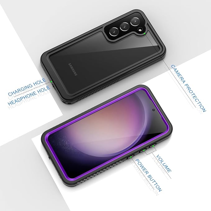 Lanhiem for Samsung Galaxy S23+ Plus Case, IP68 Waterproof Dustproof Case - Image 6