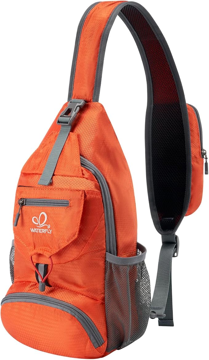 WATERFLY Packable Small Crossbody Sling Backpack Shoulder Chest Bag Daypack by Waterfly