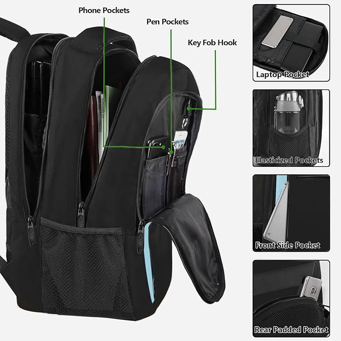 MATEIN Travel Laptop Backpack for Men, Business Anti Theft Slim Sturdy Laptops - Image 4