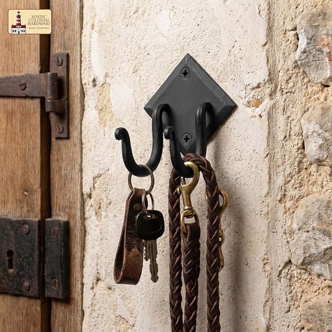 Mystic Colonial Rustic Hand Forged Iron Wall Hook - Image 7