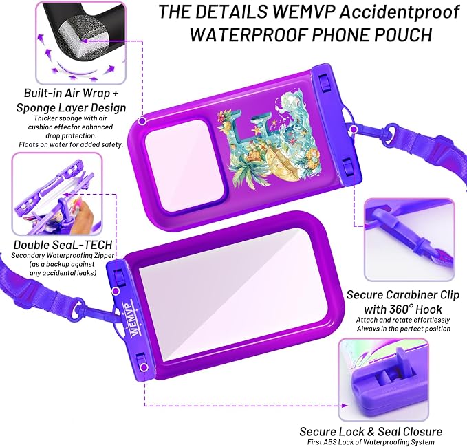 Personalized Initial Waterproof Phone Pouch Case - Image 3