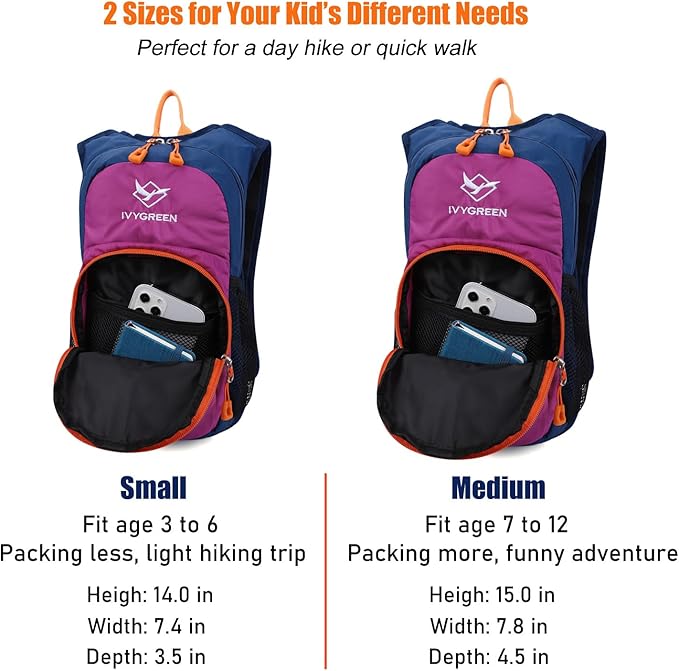 Ivygreen Kids Hydration Backpack, Hiking Backpack - Image 6