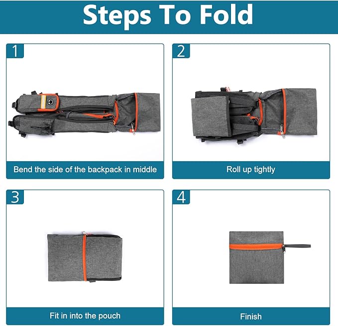 Esup 15L Small Hiking Backpack Foldable Lightweight Travel Day Pack Packable - Image 5