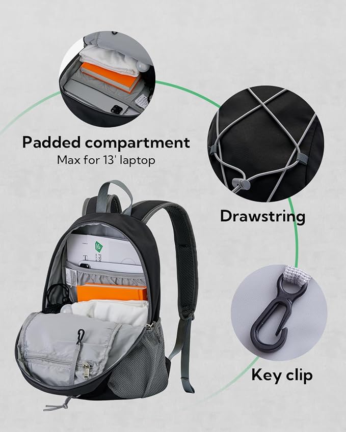 WATERFLY 12L Small Hiking Backpack: Day Pack Lightweight Travel Bag Camping - Image 3