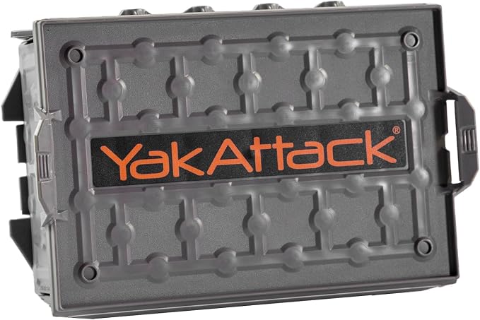 YakAttack TracPak Stackable Storage Box – Battleship Grey | Kayak Fishing Gear by YakAttack