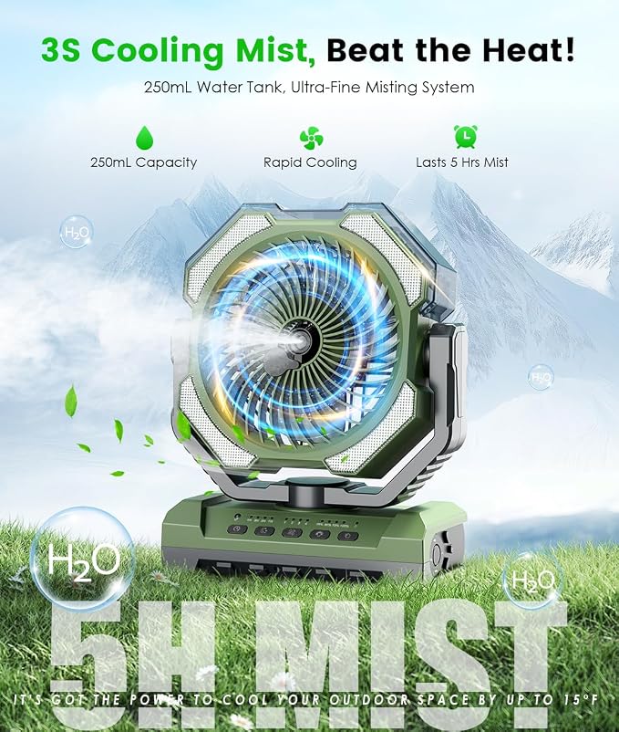 Camping Misting Fan - Image 2
