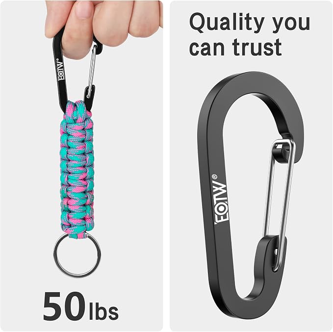 EOTW Paracord Keychain for Men Women Paracord Carabiner Backpack Keychain - Image 5