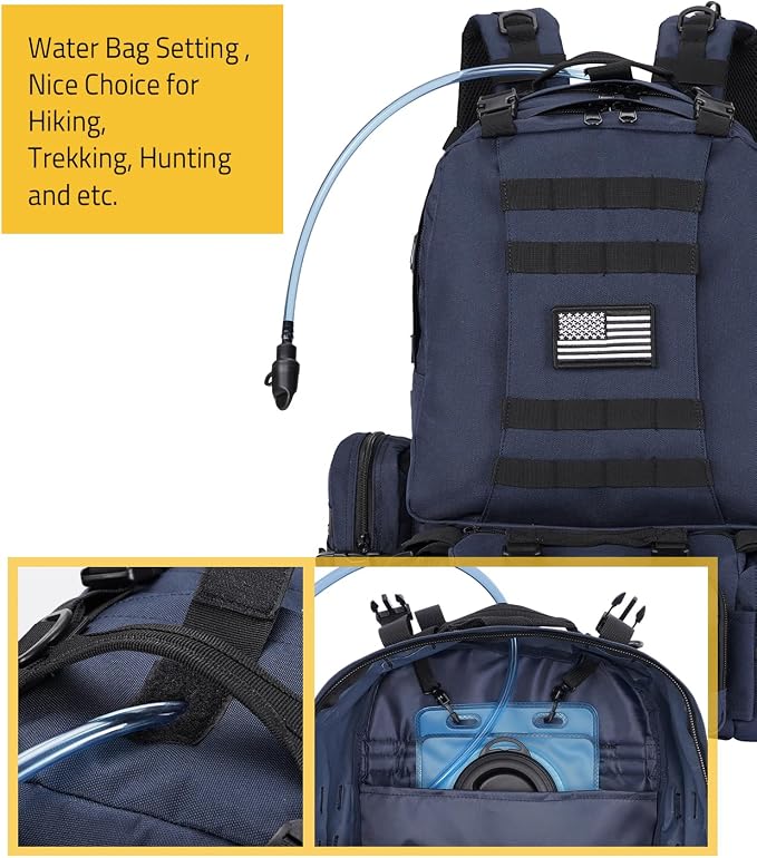 CVLIFE Tactical Backpack Military Army Rucksack 60L Large Assault Pack - Image 4