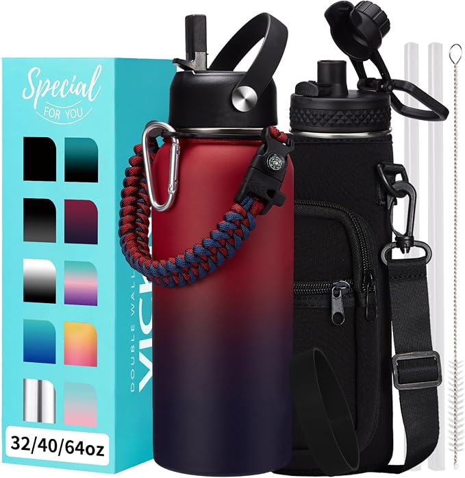 Insulated Water Bottle 32 oz by VICKNIY