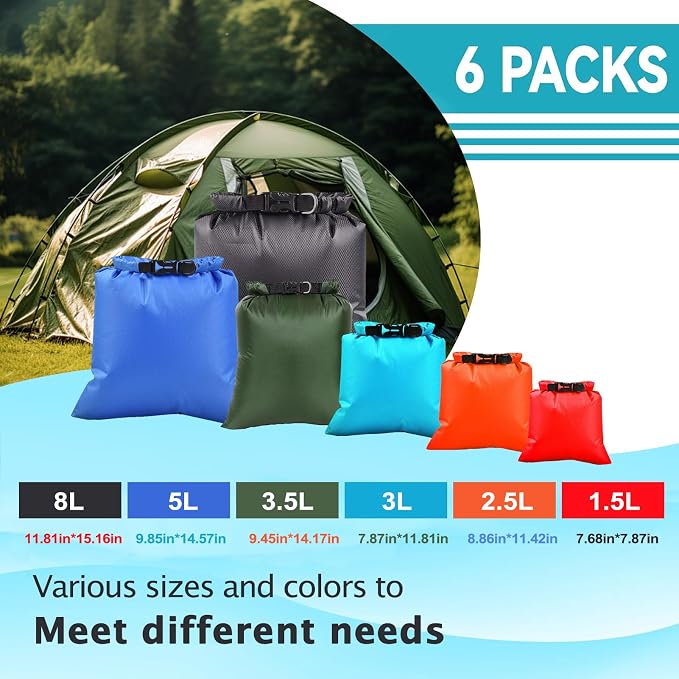 6PCS Wet Dry Bag Set – Waterproof Bags - Image 6