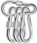 Locking Carabiner Clips, Stainless Steel Spring Snap Hook Locking Carabiner by Acquwistach