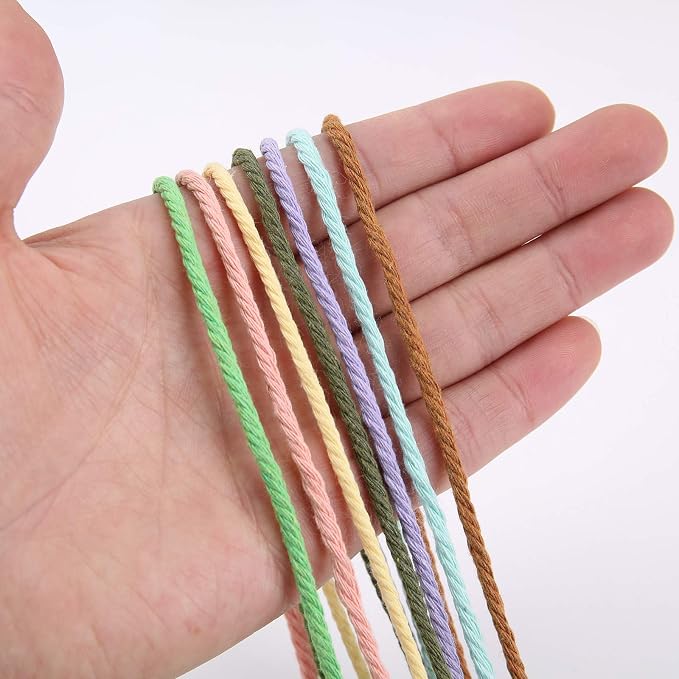 Light Purple Macrame Cotton Cord 3mm x 109 Yards - Image 2