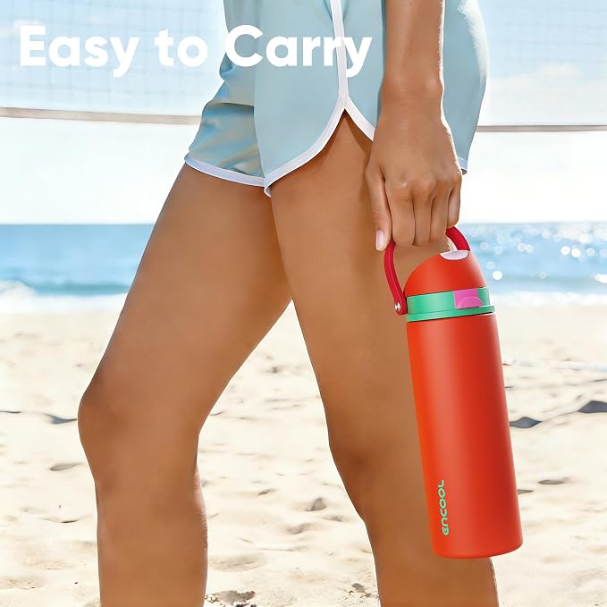 Insulated Water Bottle with Straw - Image 2