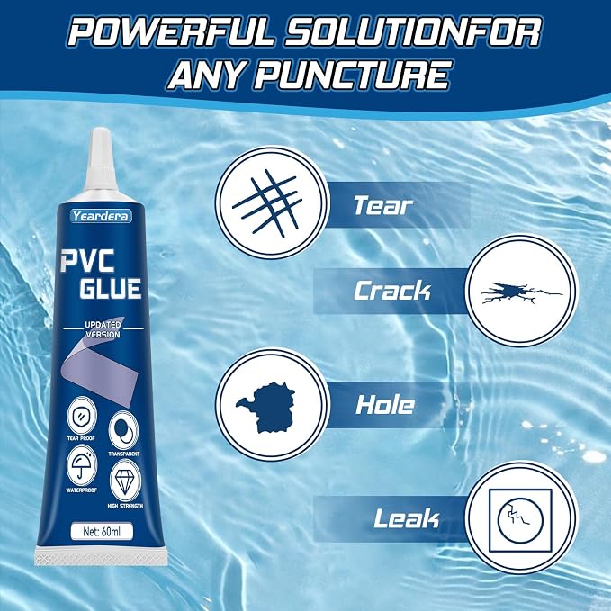 Yeardera Air Mattress Patch Kit, Waterproof Vinyl Repair Kit, High Strength PVC - Image 7