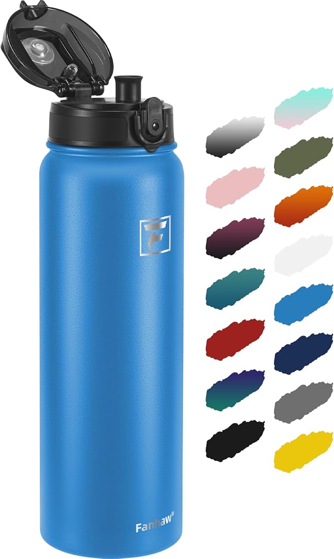 Fanhaw 32 oz Insulated Stainless Steel Water Bottle by FANHAW
