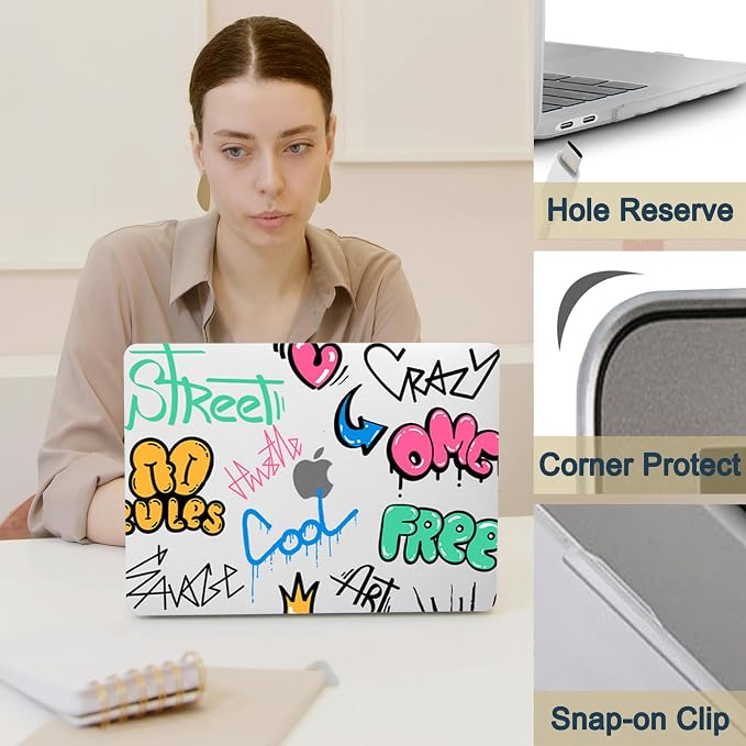 Printed Case for MacBook Air M1 13 inch 2020 2019 2018 Release, Aesthetic Hard - Image 3