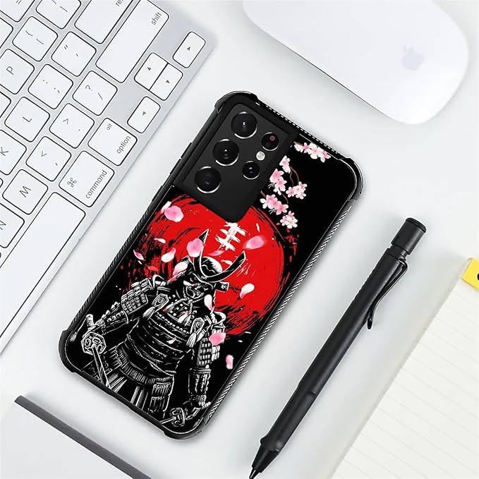 for Samsung Galaxy S21 Ultra Case, Sakura Japanese Samurai Pattern Graphic - Image 7