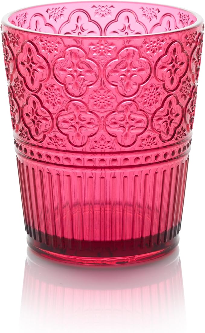 Victoria Ruby Set of 6 Premium Acrylic DOF Glass 16 oz – Unbreakable Drinkware - Image 2