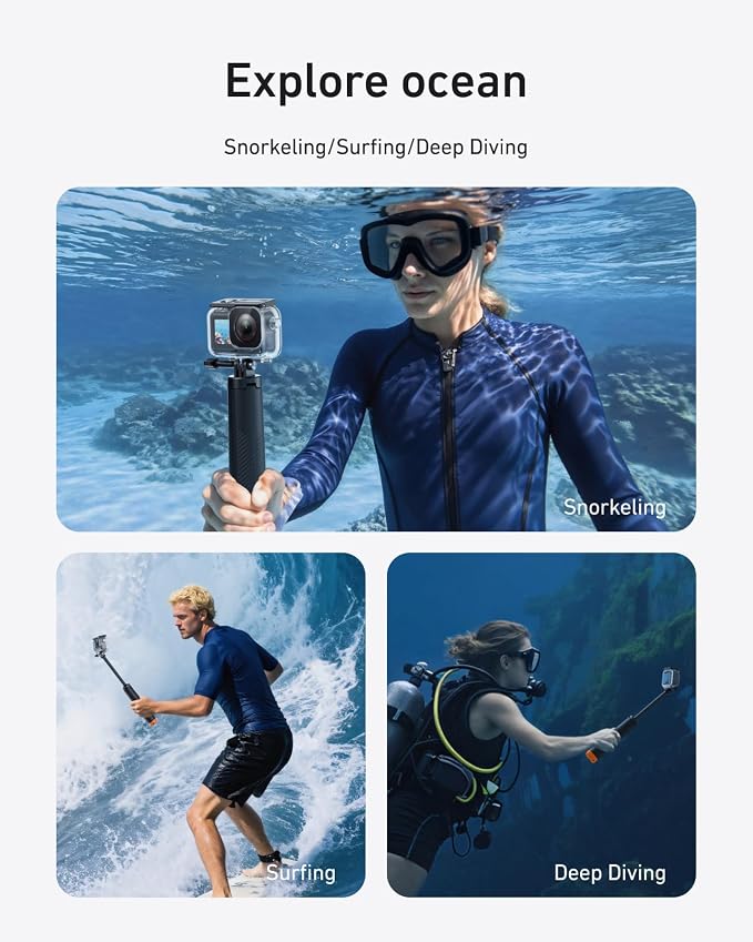 TELESIN Waterproof Case Combo for Action 6 Underwater Housing Shell Cage + - Image 3
