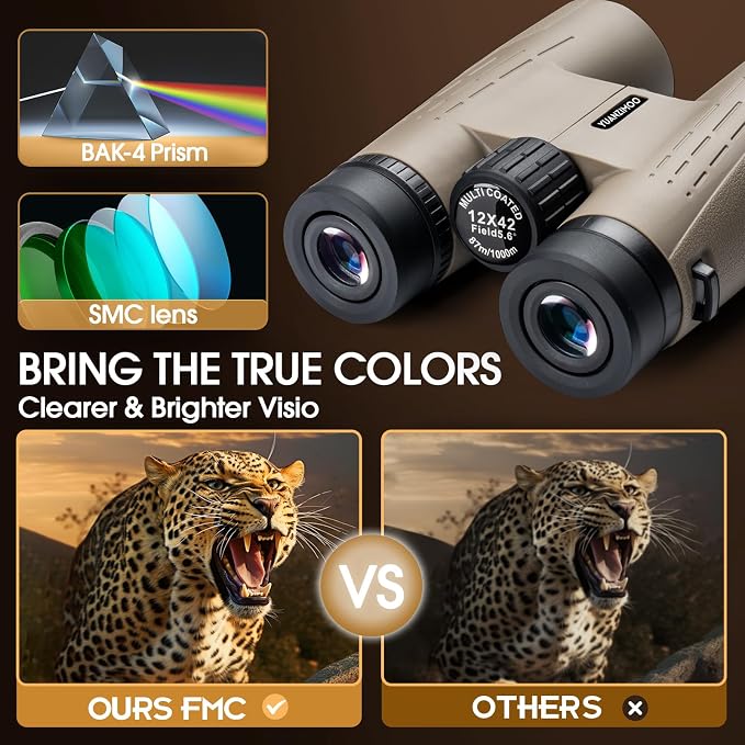 12x42 HD Binoculars for Adults High Powered Binoculars - Image 3