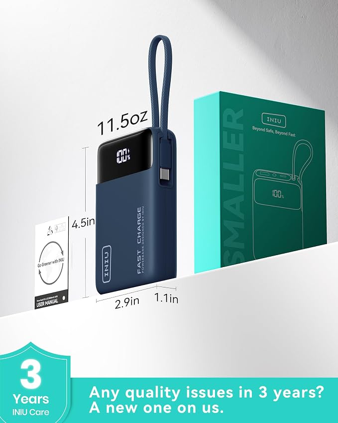 INIU 20000mAh Power Bank, Small Portable Charger, 45W PD Fast Charging Battery - Image 9