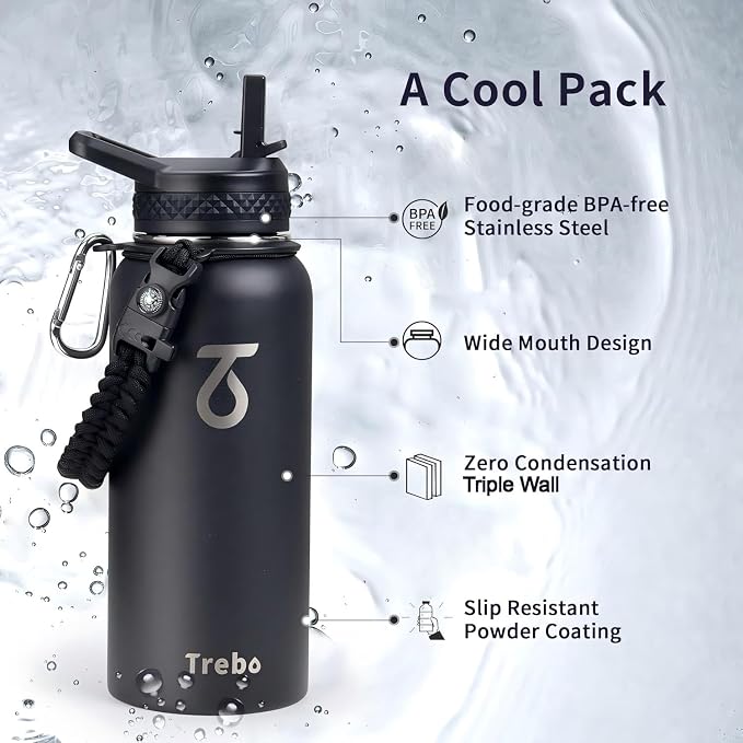 Trebo 32 oz Water Bottle Insulated - Image 5