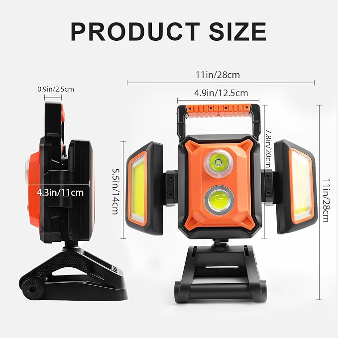 Tresda 4000LM LED Work Light Rechargeable - Image 8