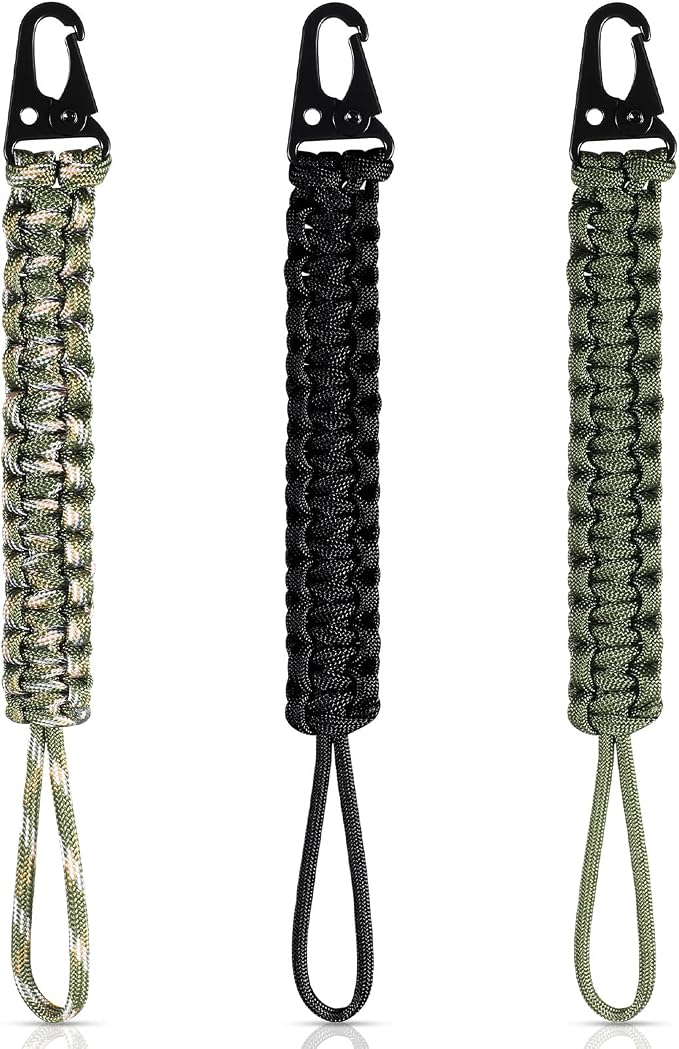 Shappy 3 Pcs Paracord Keychain Weave 550 Paracord 9 Inch Tactical Lanyard by Shappy