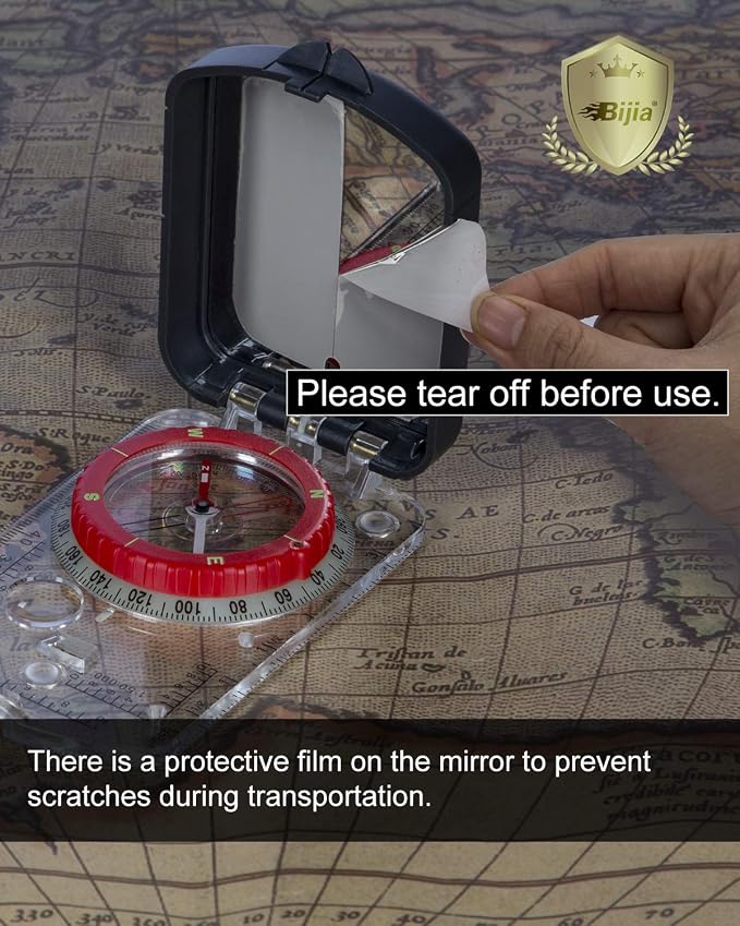 BIJIA Orienteering Map Compass -Sighting Mirror Compass - Image 3