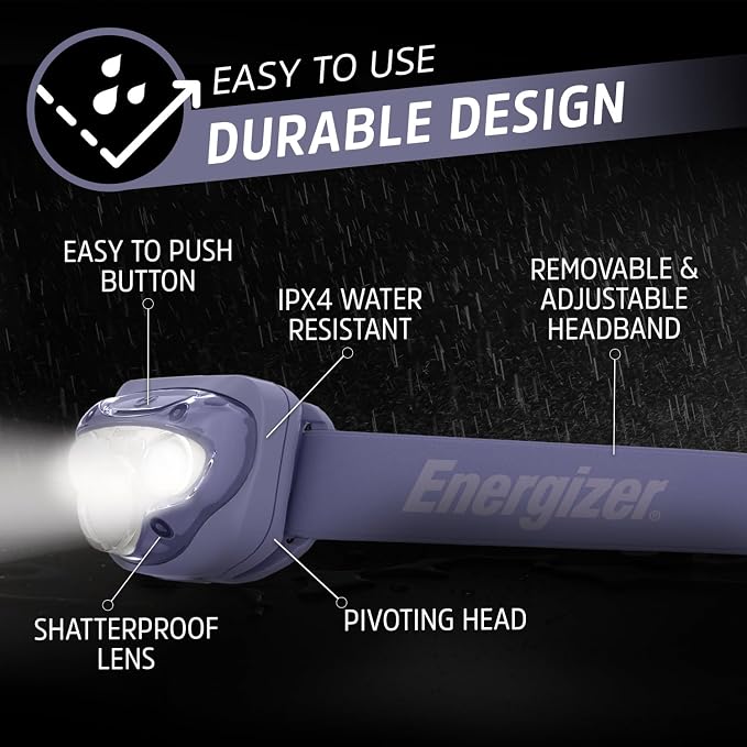 Energizer LED Headlamp PRO, IPX4 Water Resistant Headlamps, High-Performance - Image 3