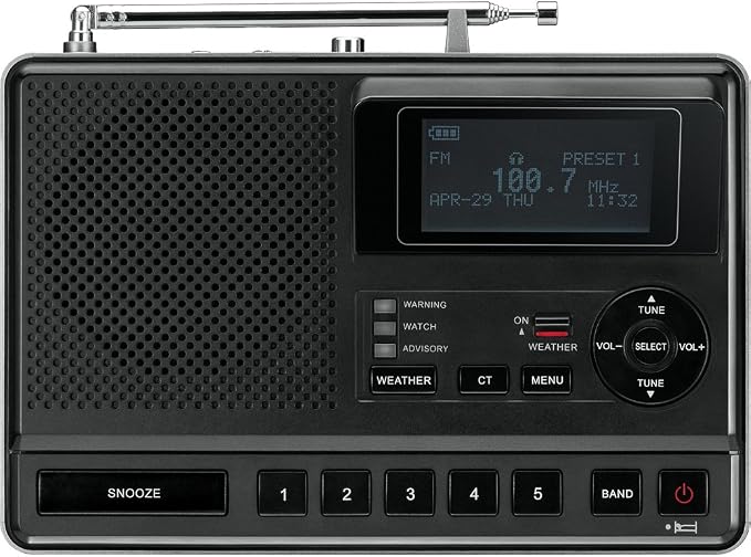 Sangean CL-100 NOAA, S.A.M.E and Public Alert Certified Weather Alert Table-Top - Image 2